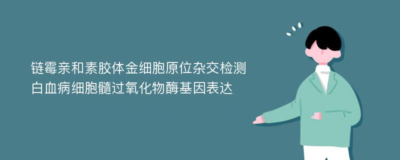 链霉亲和素胶体金细胞原位杂交检测白血病细胞髓过氧化物酶基因表达