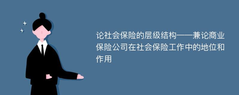 论社会保险的层级结构——兼论商业保险公司在社会保险工作中的地位和作用