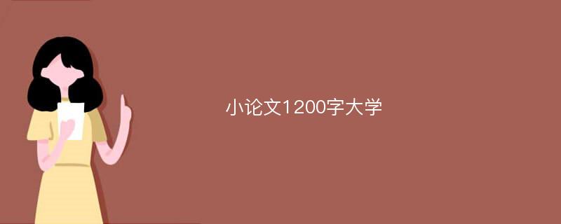 小论文1200字大学