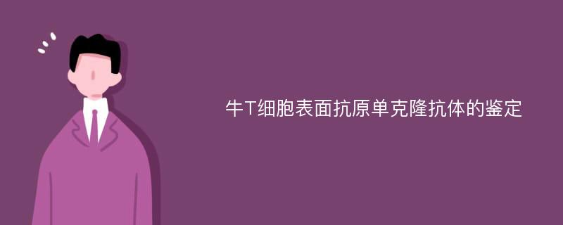 牛T细胞表面抗原单克隆抗体的鉴定