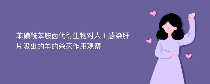 苯磺酰苯胺卤代衍生物对人工感染肝片吸虫的羊的杀灭作用观察