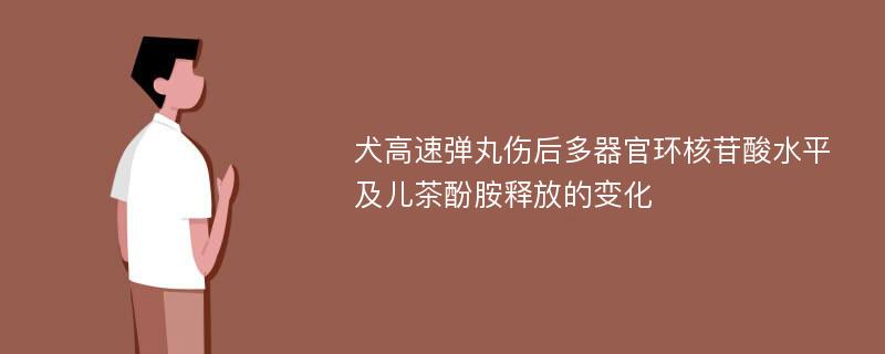 犬高速弹丸伤后多器官环核苷酸水平及儿茶酚胺释放的变化