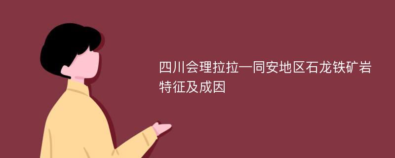 四川会理拉拉—同安地区石龙铁矿岩特征及成因