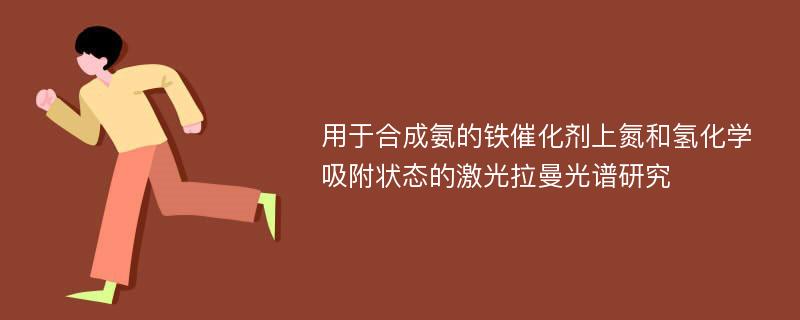 用于合成氨的铁催化剂上氮和氢化学吸附状态的激光拉曼光谱研究