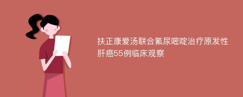 扶正康爱汤联合氟尿嘧啶治疗原发性肝癌55例临床观察