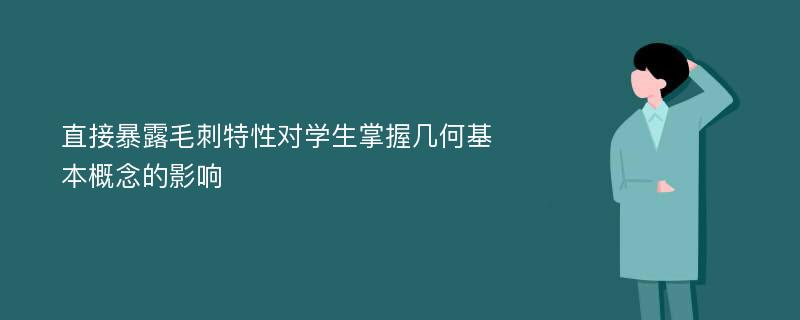 直接暴露毛刺特性对学生掌握几何基本概念的影响